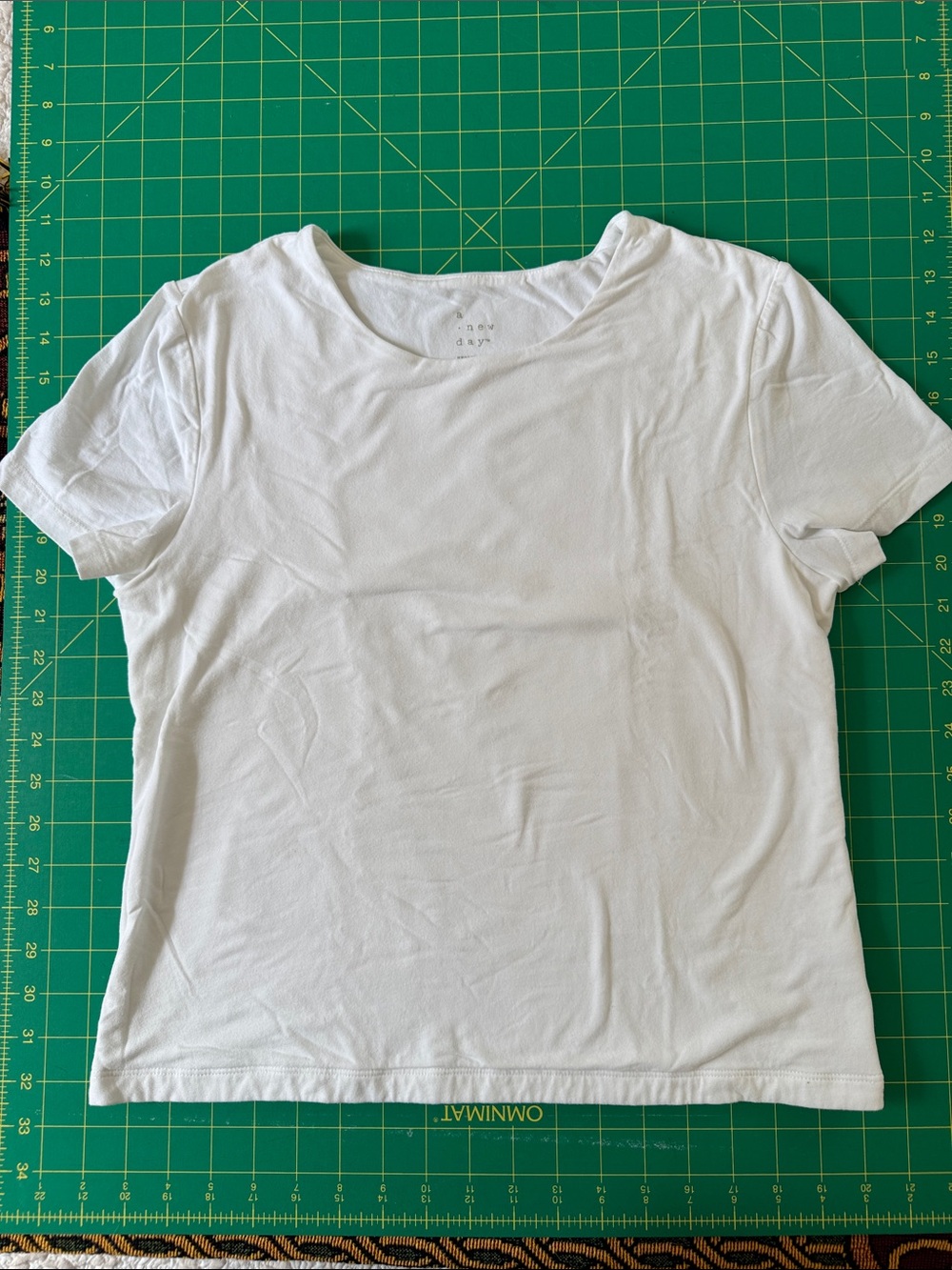 New! Soft double layer “a new day” White Short Sleeve Crewneck Women’s Tee, M